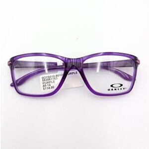 Oakley Unisex Cartwheel Square Eyeglasses OY8010 Purple Clear Lens Size 49-14